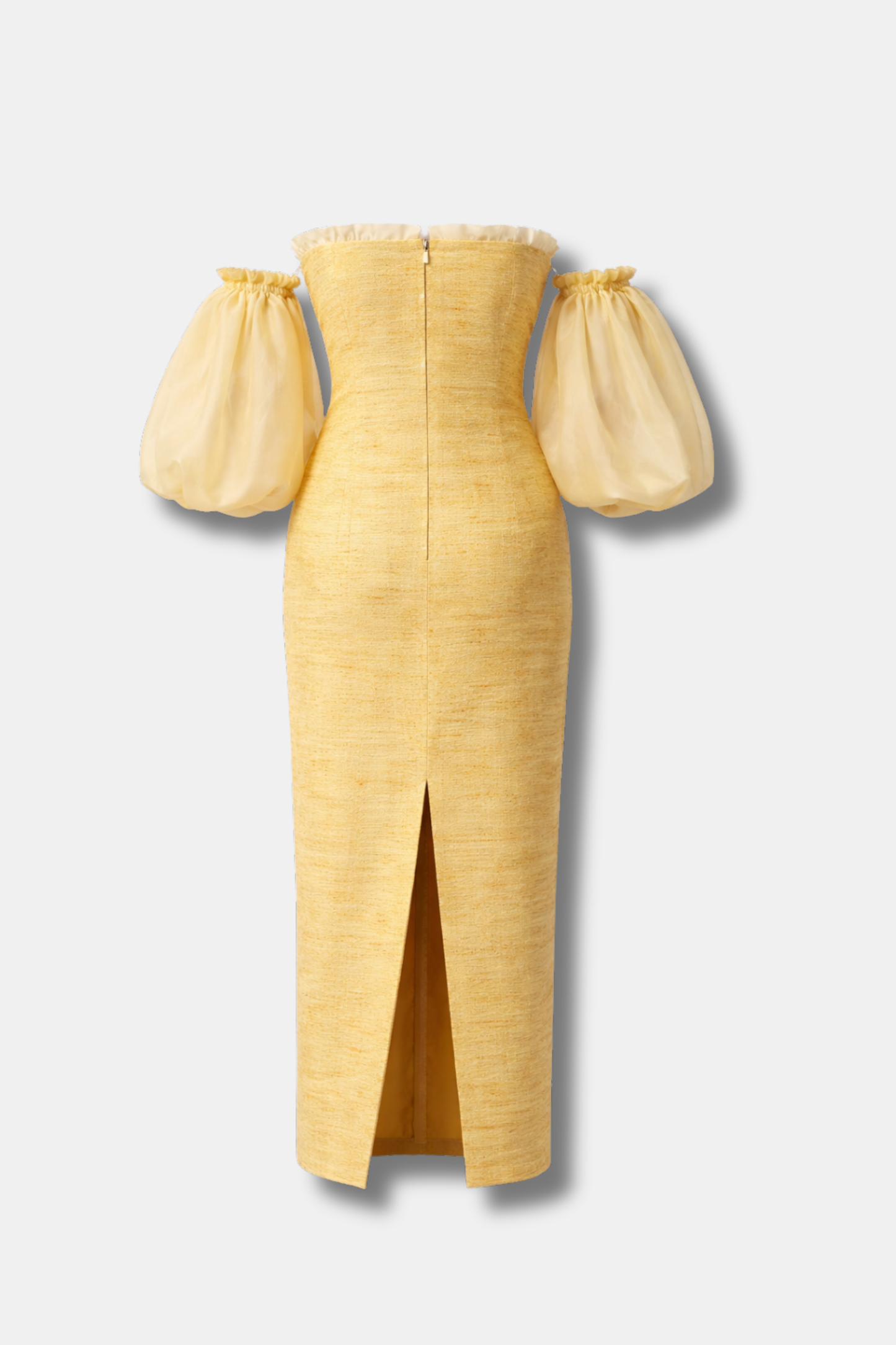 VESTIDO ESMERALDA AMARILLO SEDA