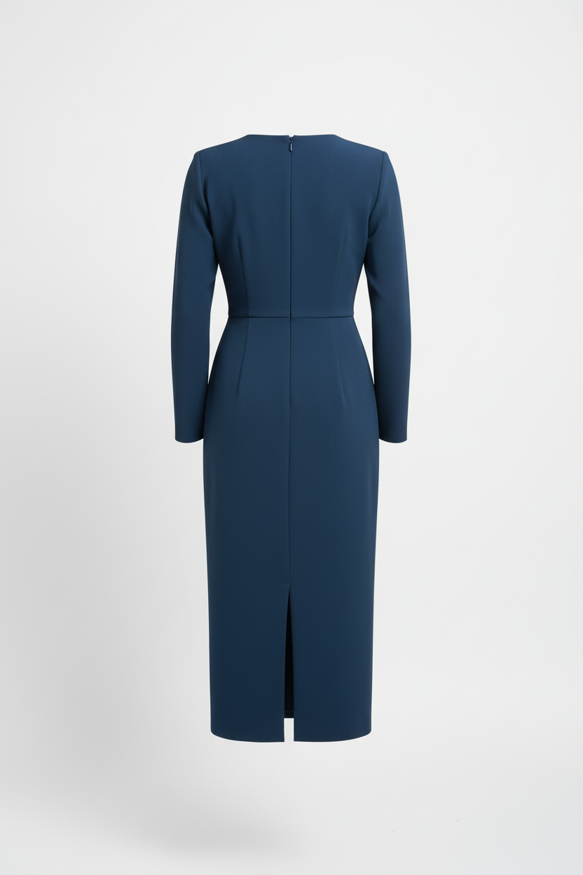 VESTIDO SELINA AZUL PETRÓLEO