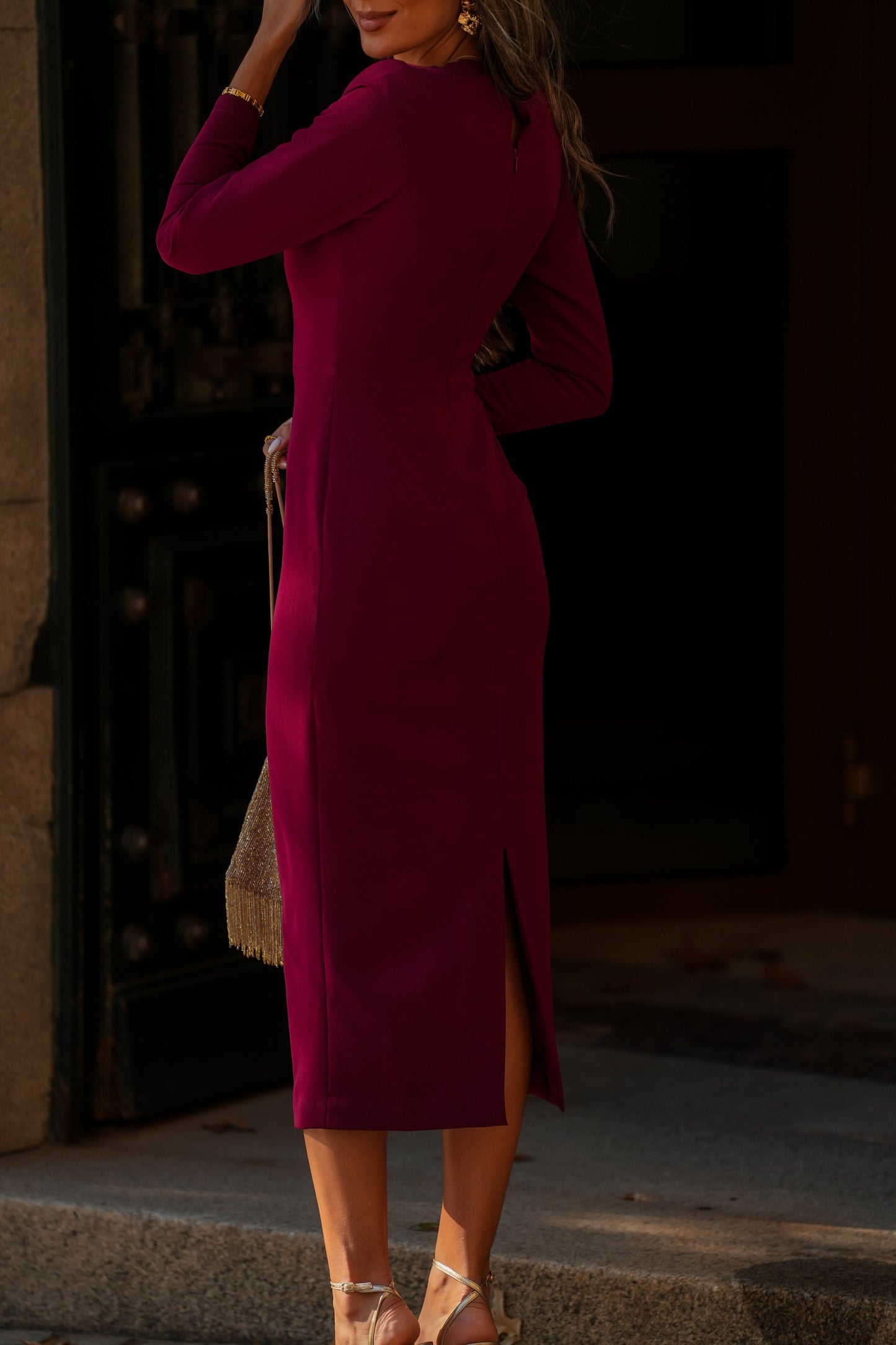 VESTIDO SELINA GRANATE
