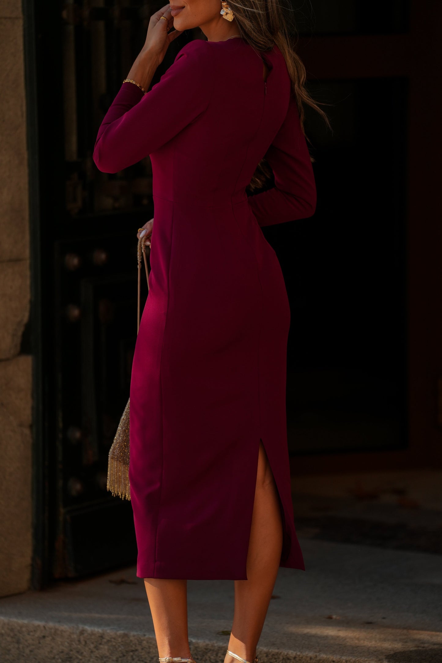 VESTIDO SELINA GRANATE
