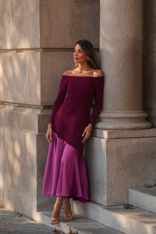 VESTIDO FIONA GRANATE M/LARGA