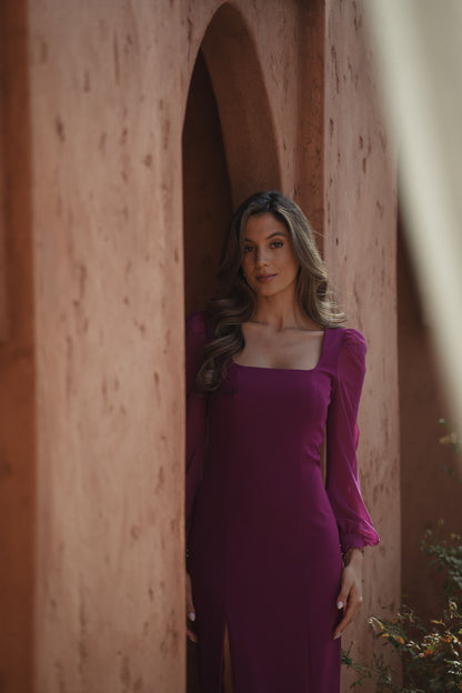 VESTIDO CELINE MAGENTA