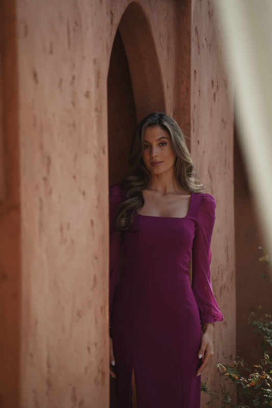 VESTIDO CELINE MAGENTA