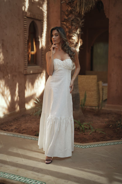 VESTIDO PORTOFINO LINO BLANCO