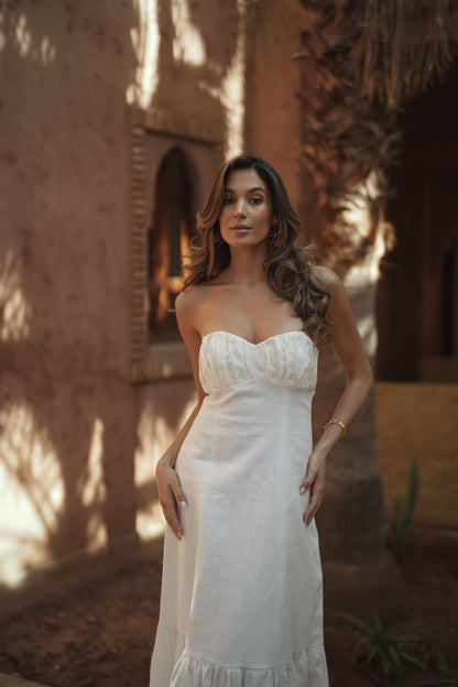 VESTIDO PORTOFINO LINO BLANCO