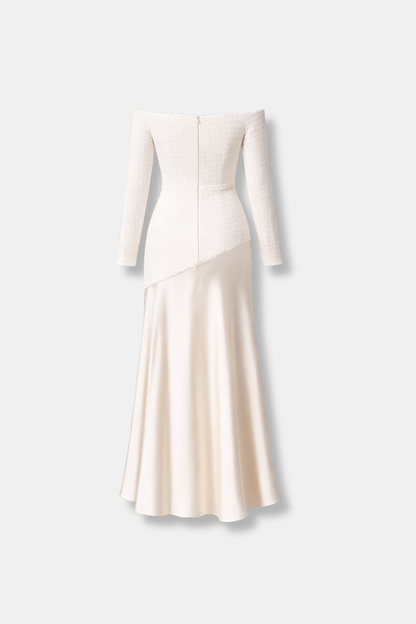 VESTIDO FIONA M/LARGA BEIGE TWEED