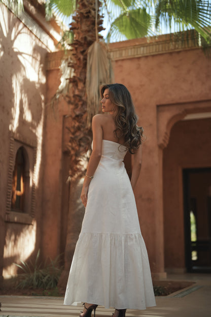 VESTIDO PORTOFINO LINO BLANCO