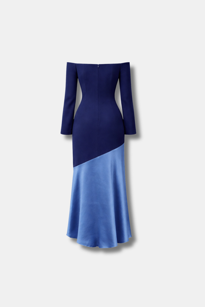 VESTIDO FIONA M/LARGA AZUL MARINO