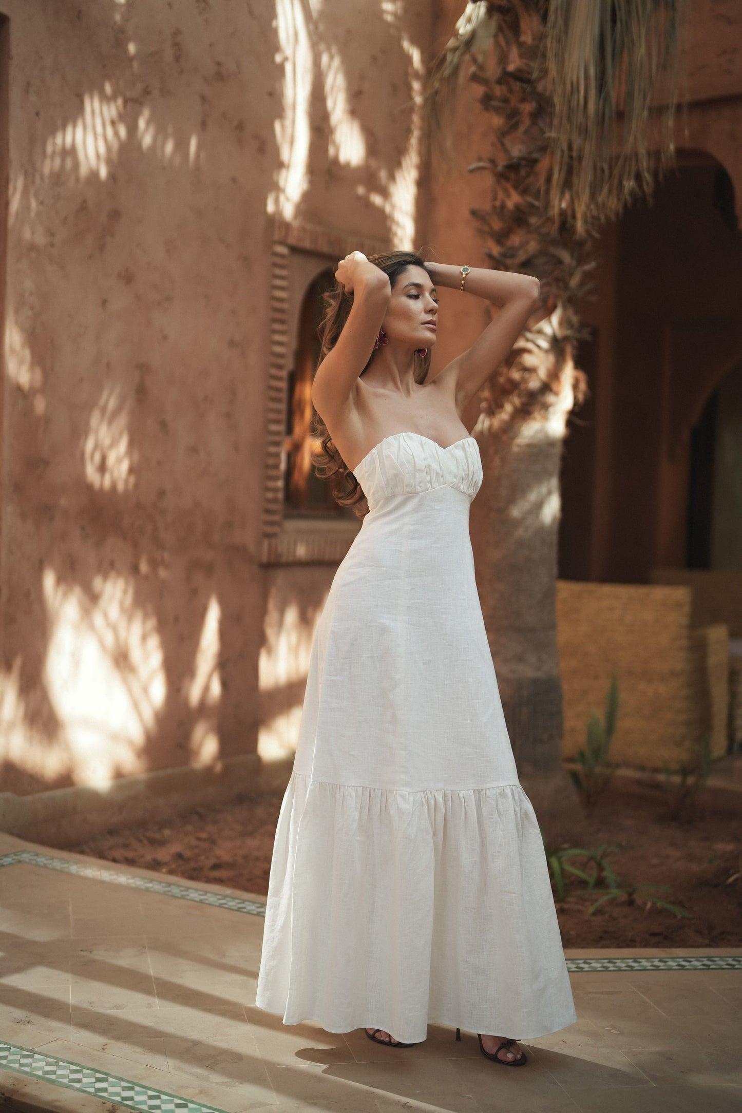 VESTIDO PORTOFINO LINO BLANCO