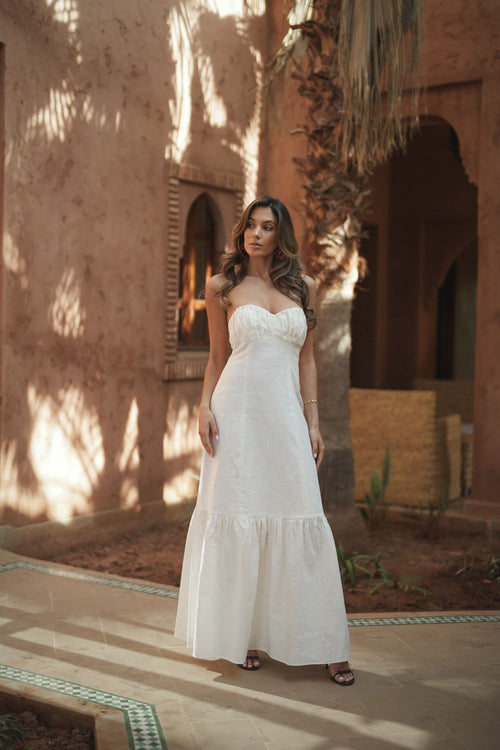 VESTIDO PORTOFINO LINO BLANCO