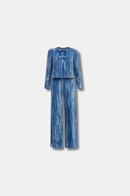 SET OLIVIA TERCIOPELO AZUL