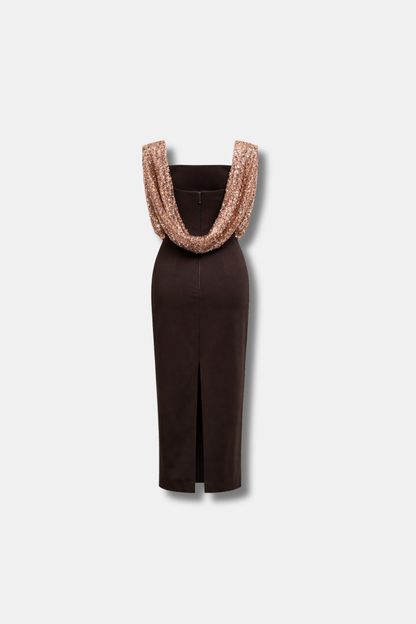 VESTIDO ALMA MARRÓN