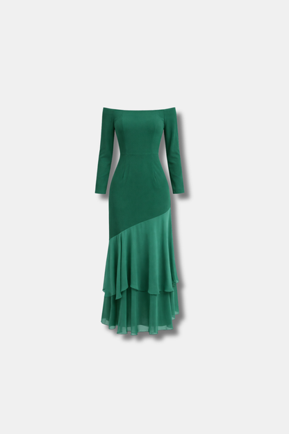 VESTIDO FIONA M/LARGA VERDE