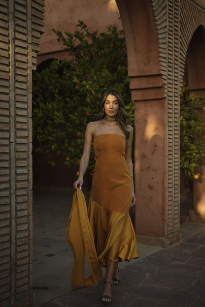VESTIDO FIONA MOSTAZA