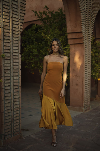 VESTIDO FIONA MOSTAZA
