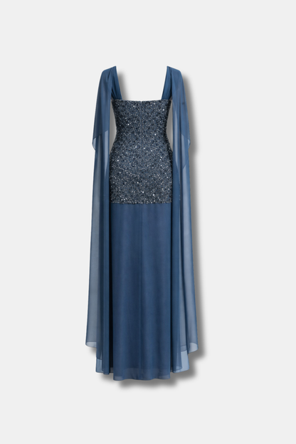 VESTIDO ISABELLA AZUL LENTEJUELAS