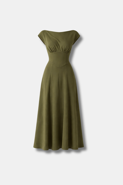 VESTIDO GENOVEVA VERDE KAKI