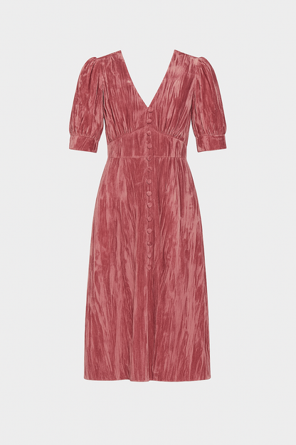 VESTIDO TERCIOPELO ROSA