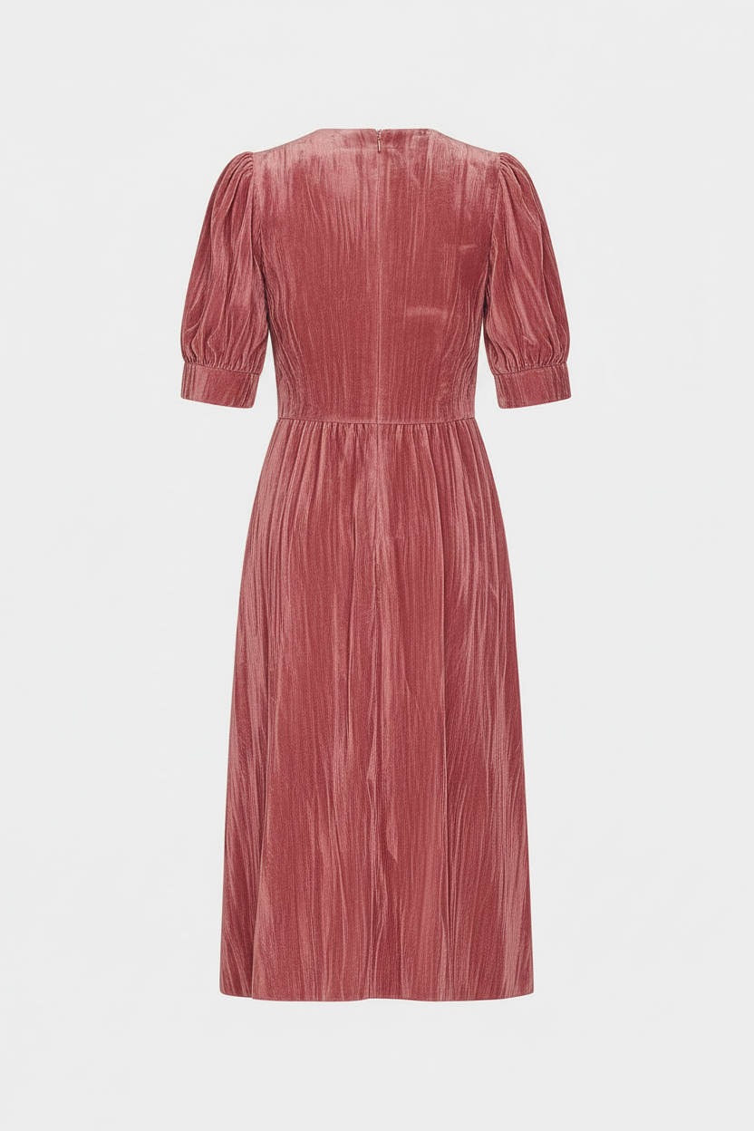 VESTIDO TERCIOPELO ROSA