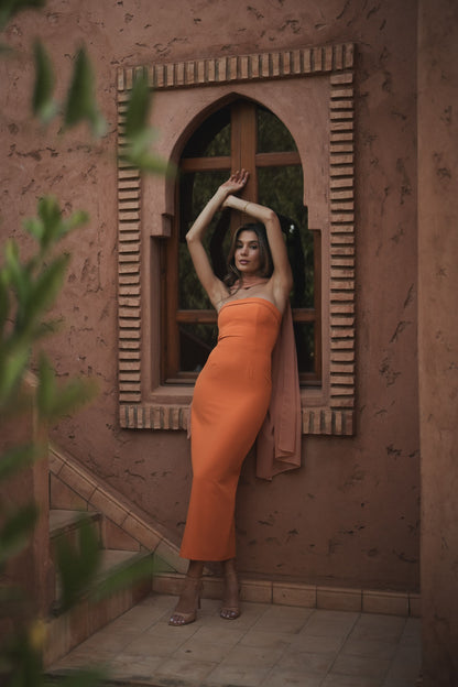 VESTIDO CAPRI MELOCOTÓN