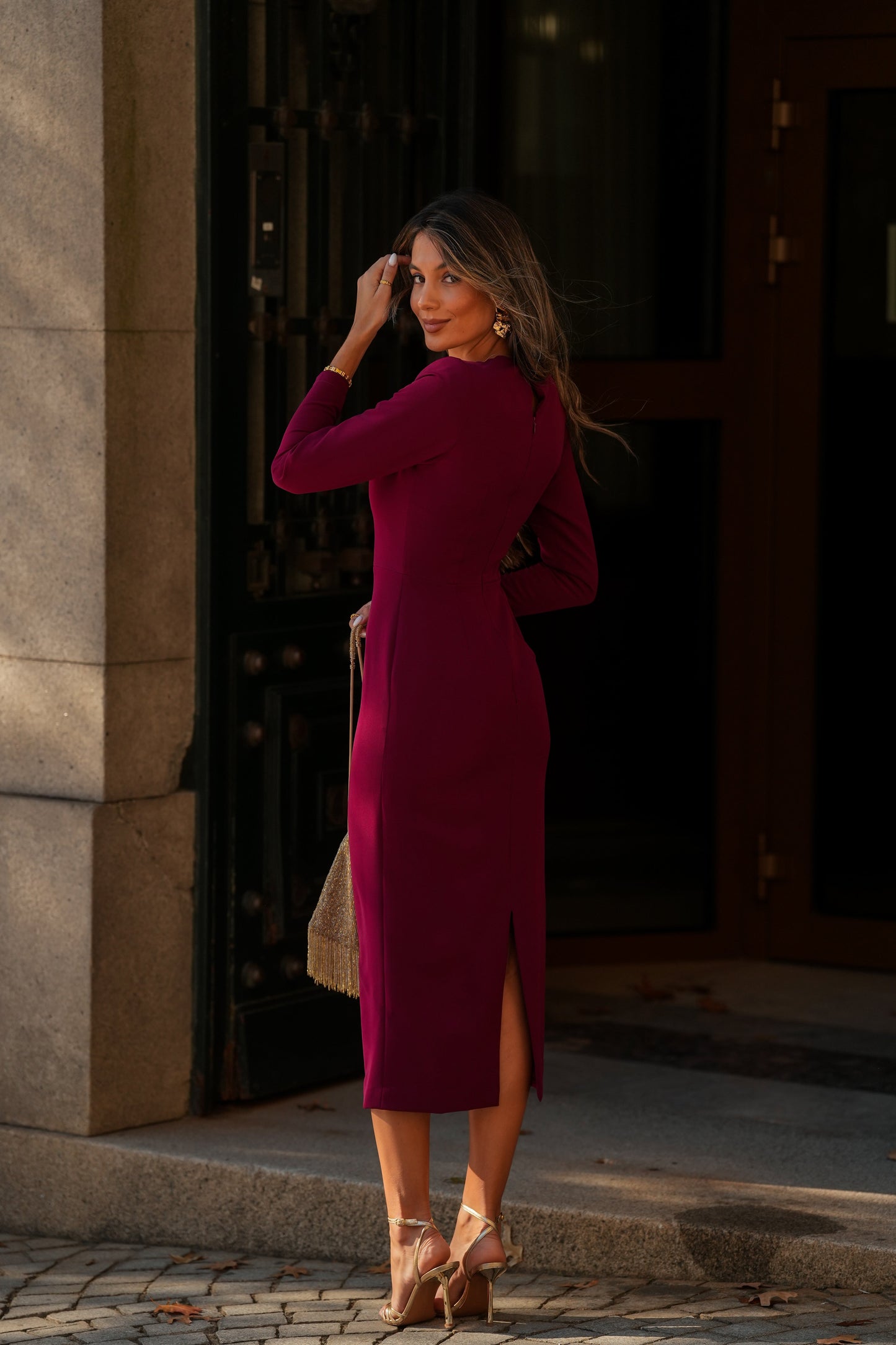 VESTIDO SELINA GRANATE