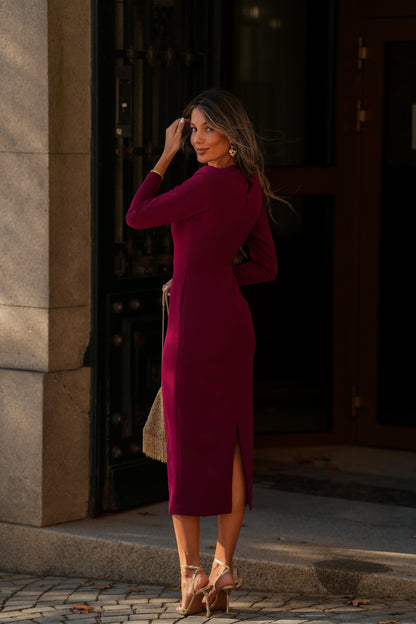 VESTIDO SELINA GRANATE