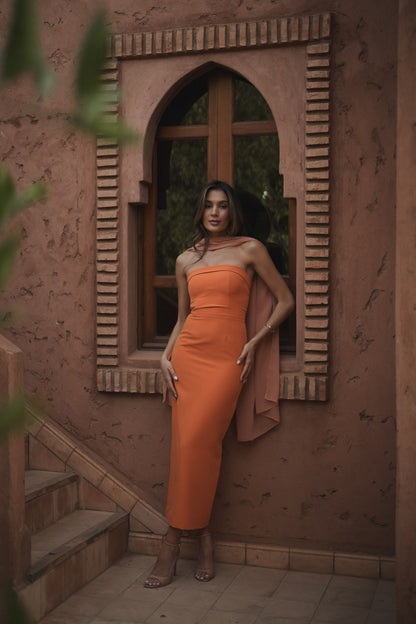 VESTIDO CAPRI MELOCOTÓN