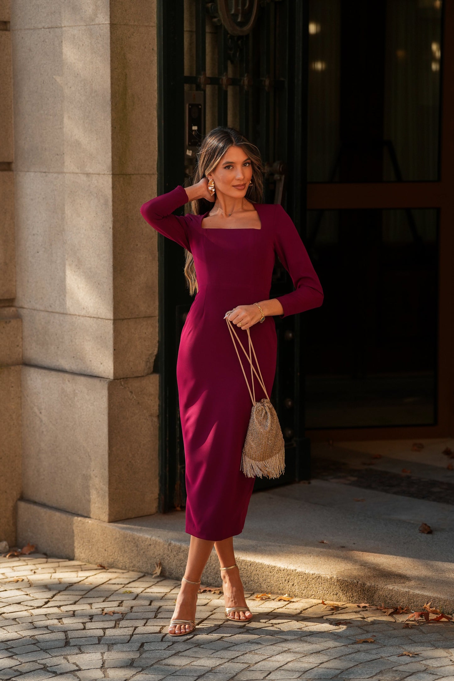 VESTIDO SELINA GRANATE