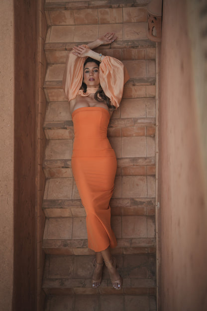 VESTIDO CAPRI MELOCOTÓN