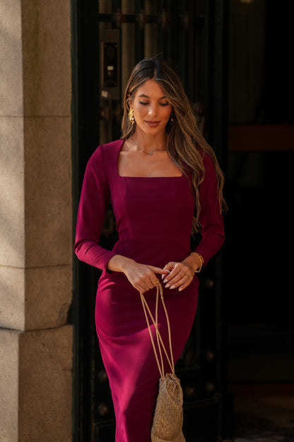 VESTIDO SELINA GRANATE
