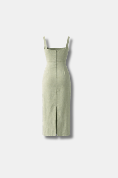 VESTIDO JOSEFINE LINO VERDE