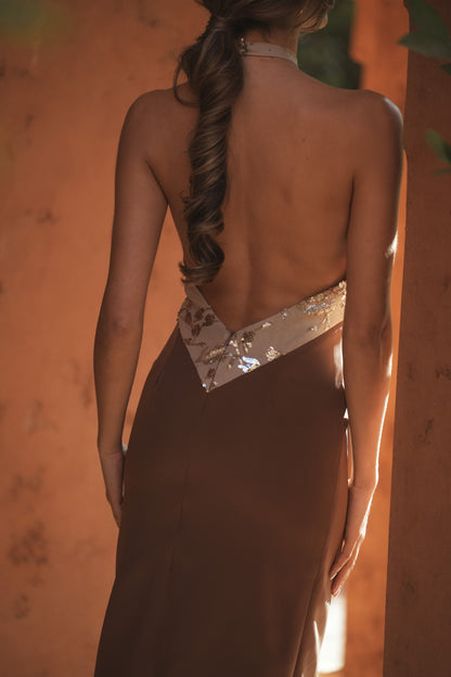 VESTIDO CLARA MARRÓN
