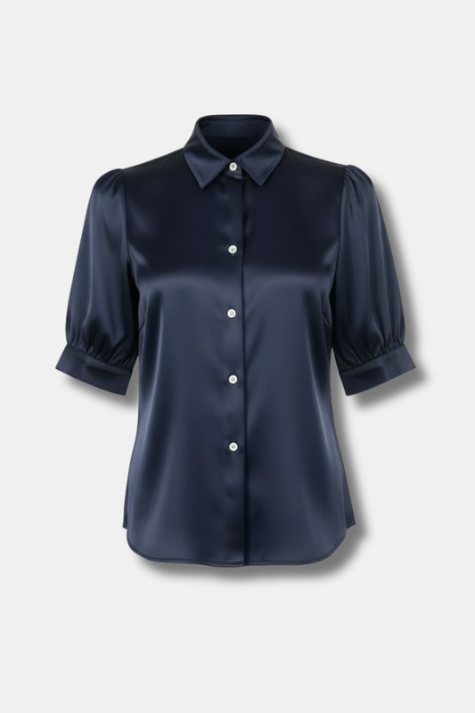 CAMISA SATEN AZUL