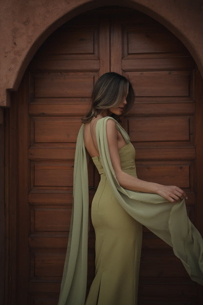 VESTIDO NICOLE VERDE CLARO