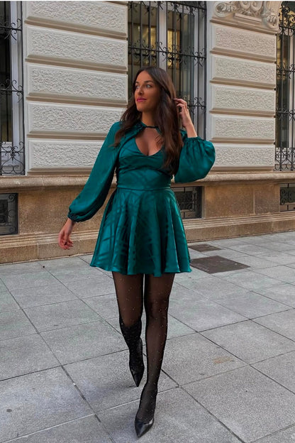 VESTIDO JACQUARD VUELO