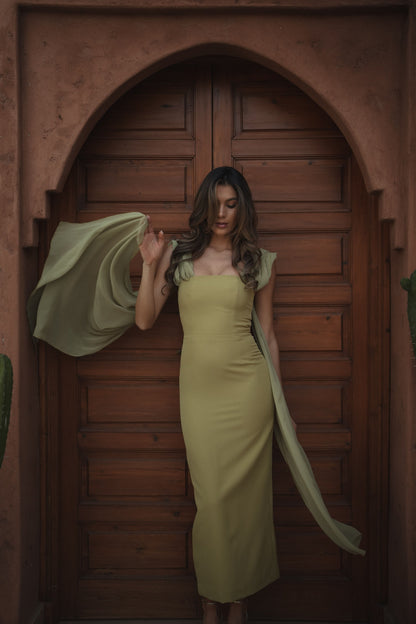 VESTIDO NICOLE VERDE CLARO