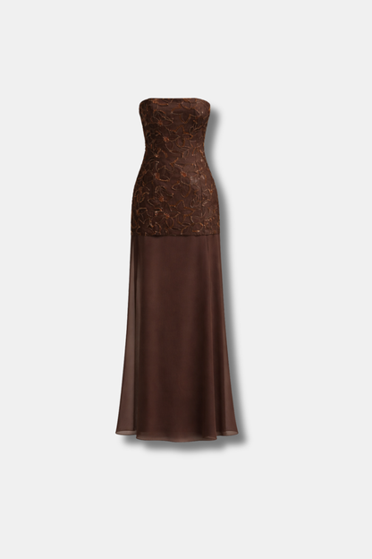 VESTIDO ISABELLA MARRÓN