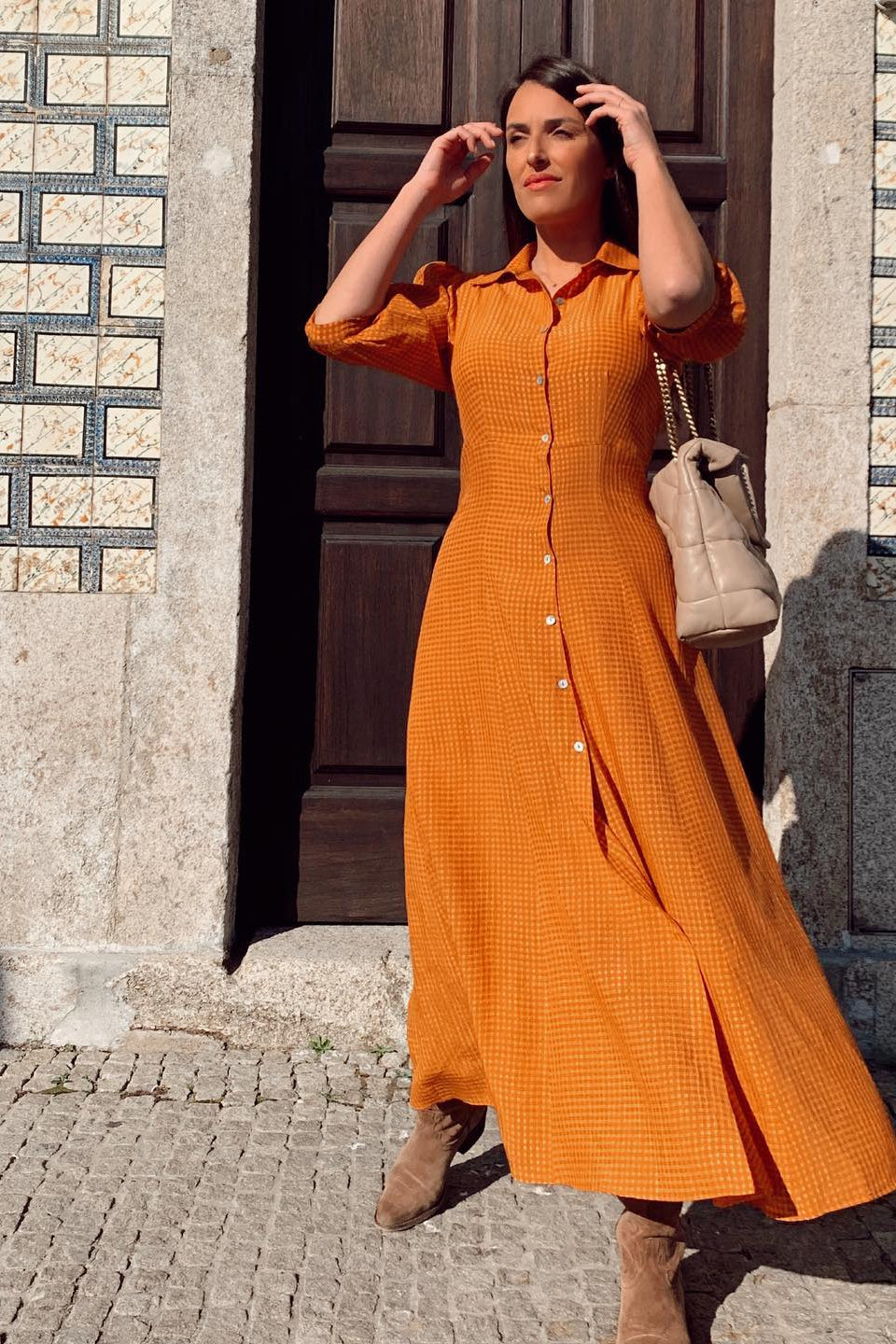 VESTIDO CAMISERO CUADROS