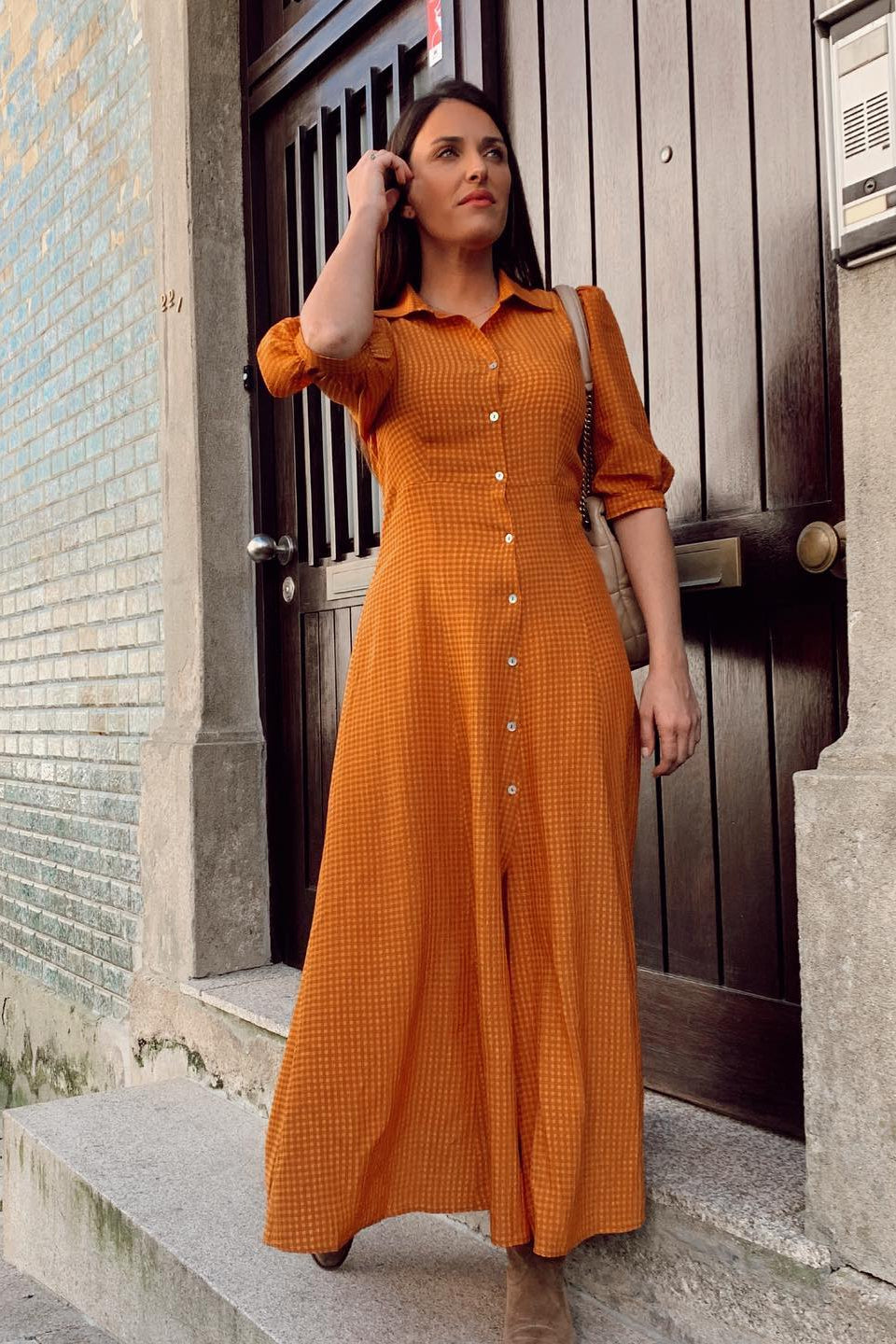 VESTIDO CAMISERO CUADROS