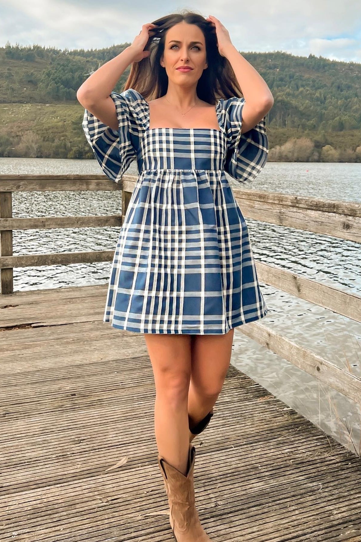 VESTIDO CORTO CUADROS