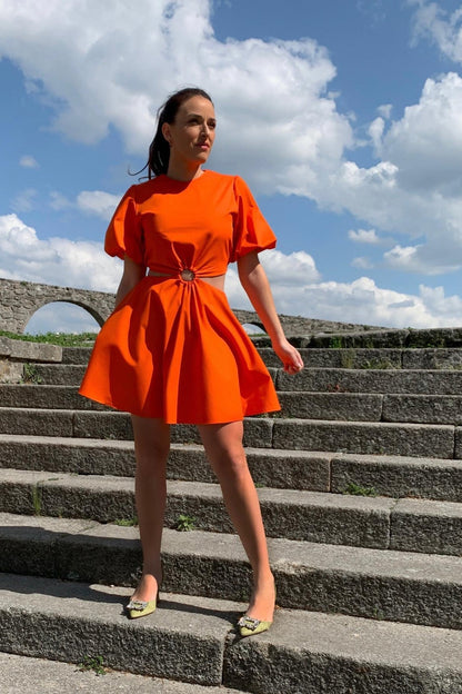 VESTIDO VUELO NARANJA