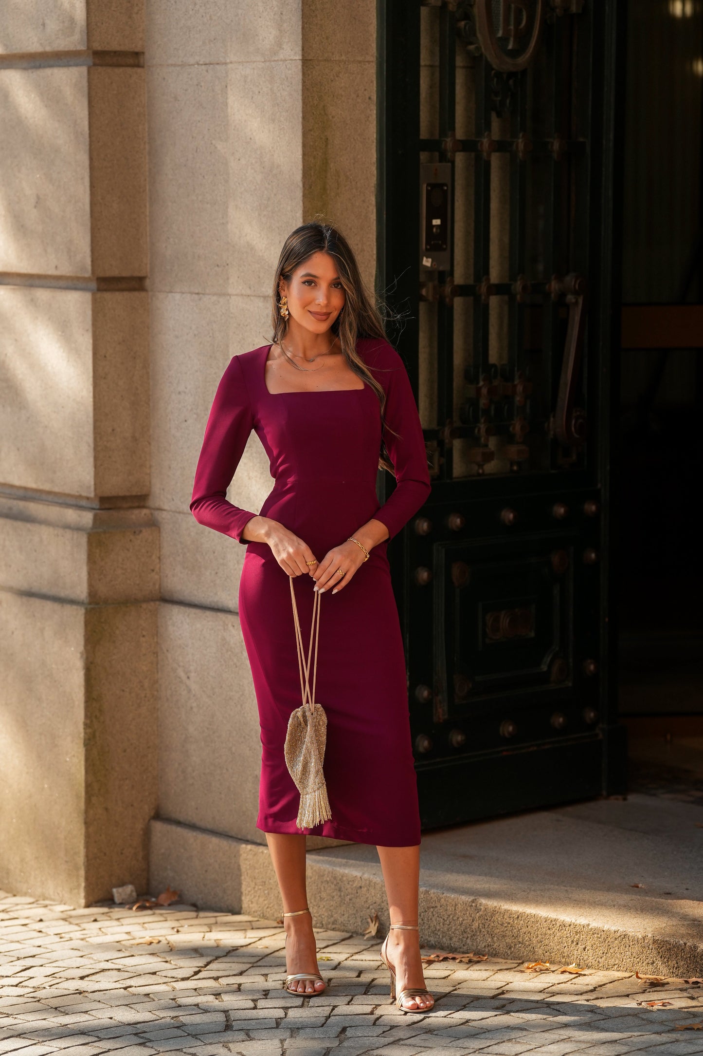 VESTIDO SELINA GRANATE
