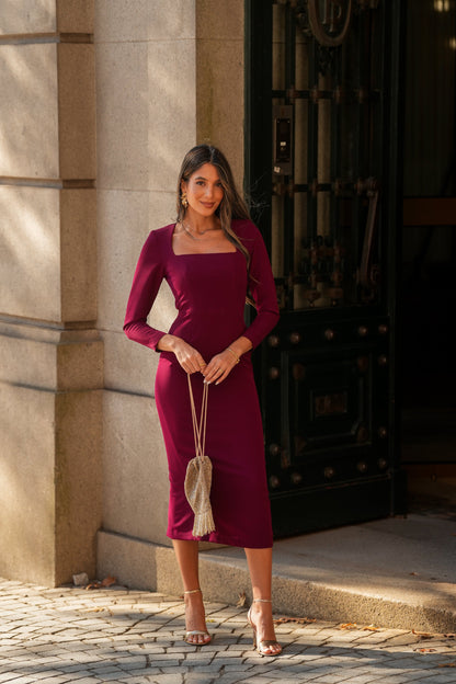 VESTIDO SELINA GRANATE