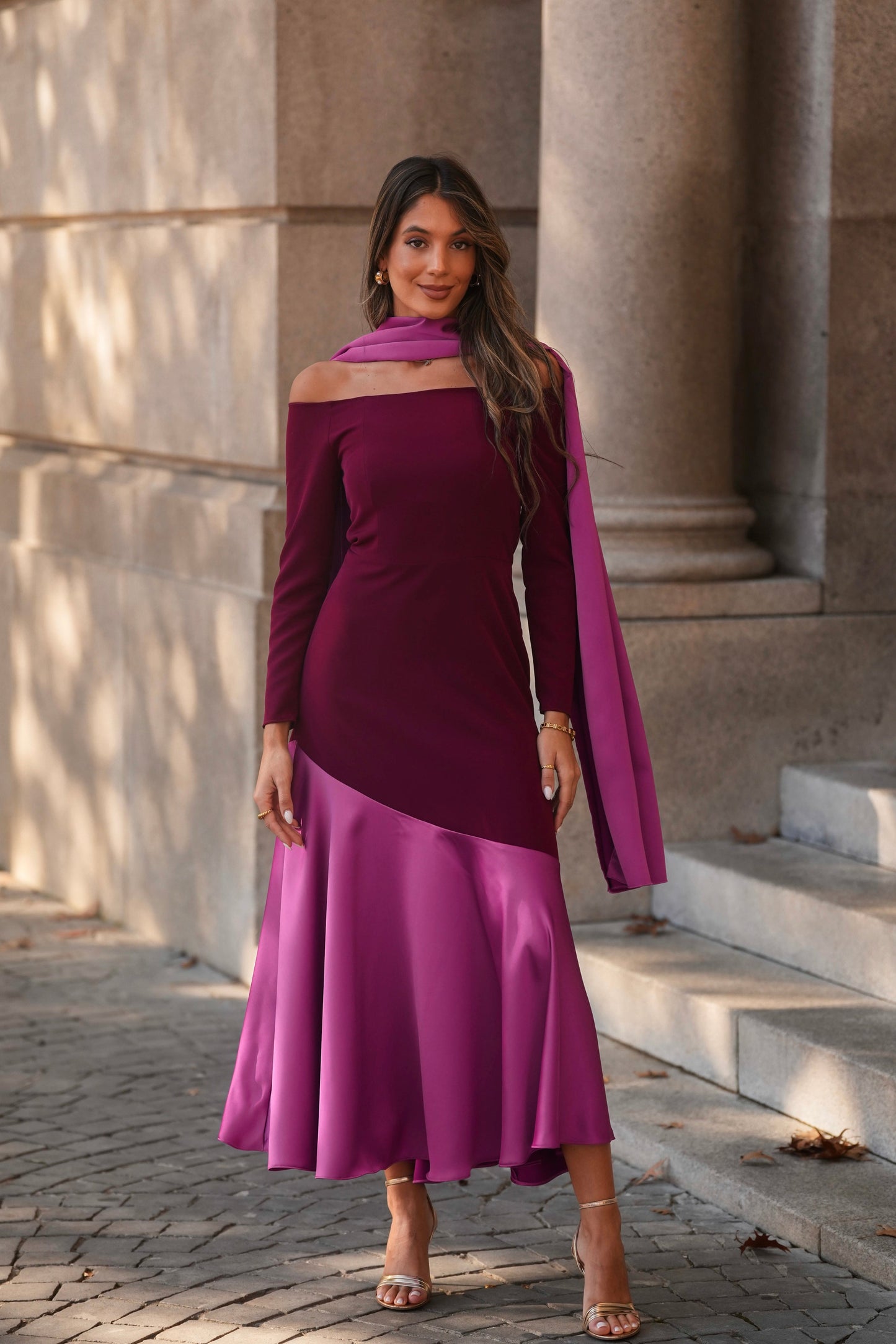 VESTIDO FIONA GRANATE M/LARGA