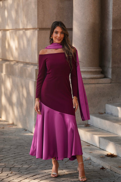 VESTIDO FIONA GRANATE M/LARGA