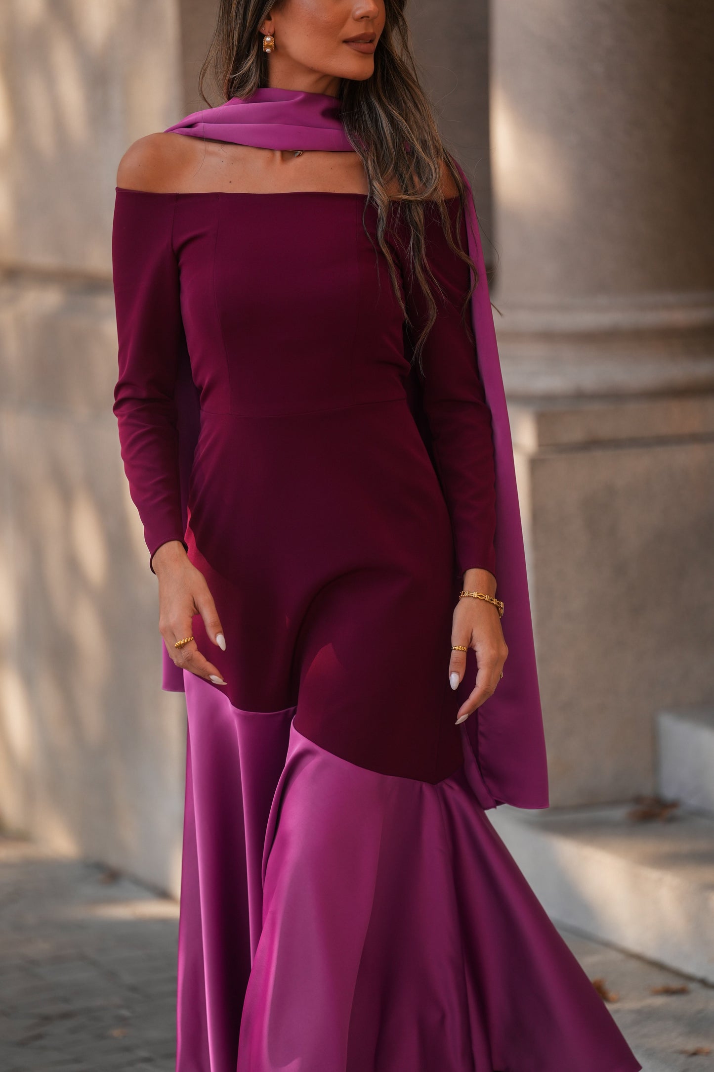 VESTIDO FIONA GRANATE M/LARGA