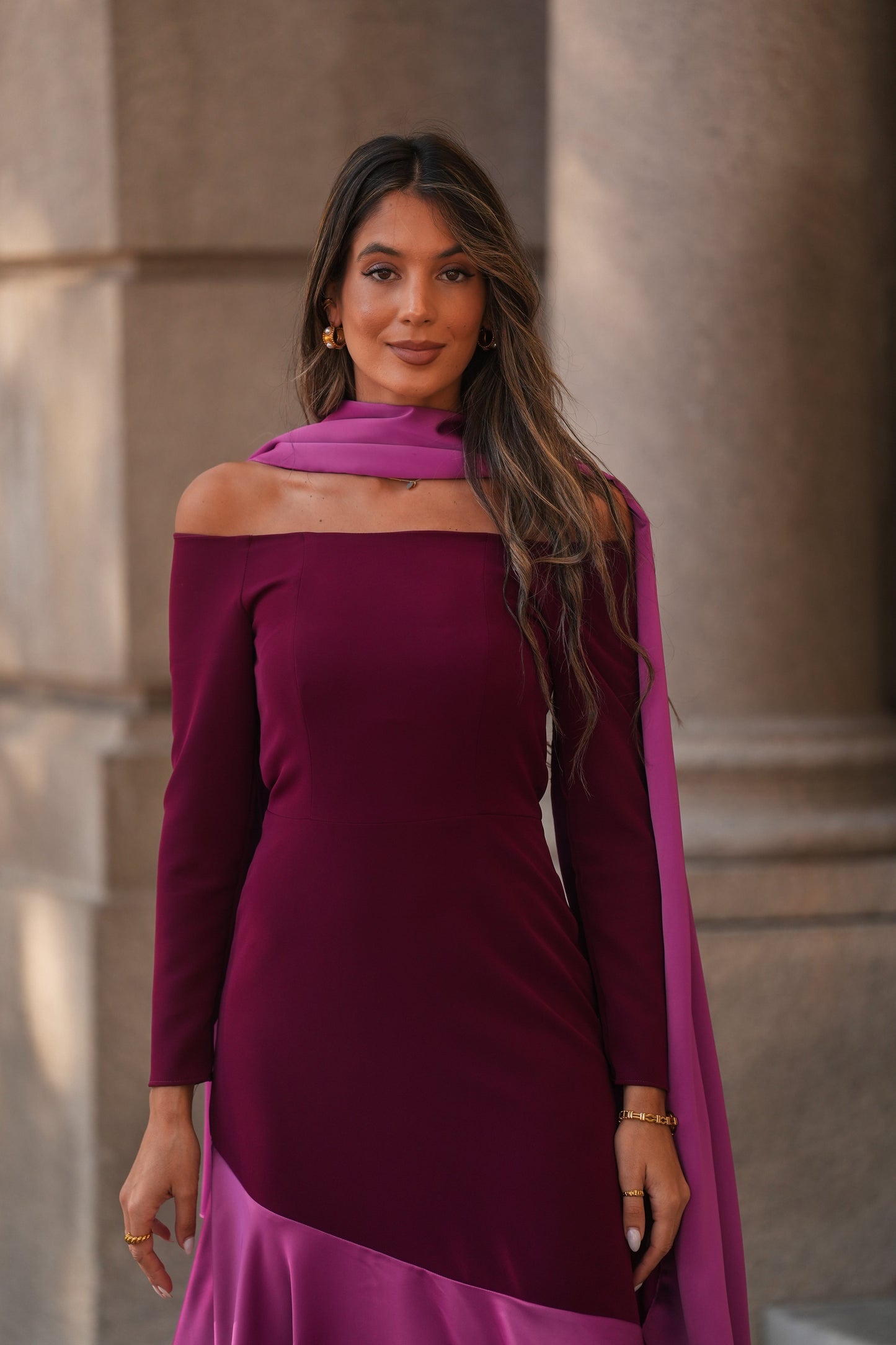 VESTIDO FIONA GRANATE M/LARGA
