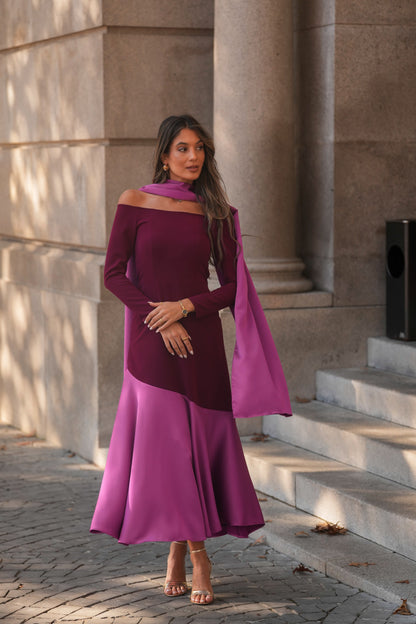 VESTIDO FIONA GRANATE M/LARGA