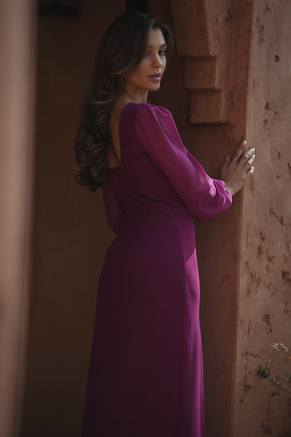VESTIDO CELINE MAGENTA
