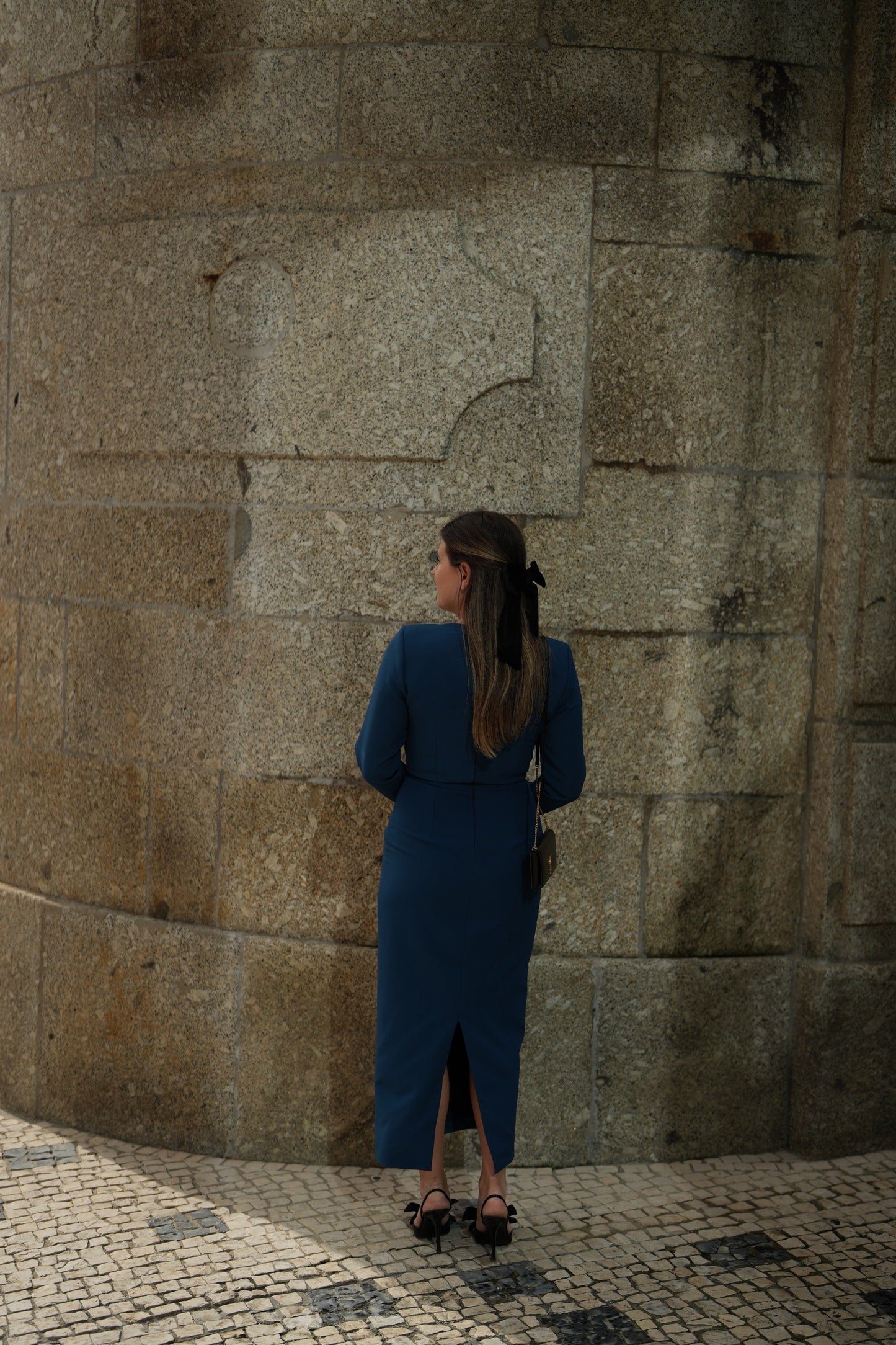 VESTIDO SELINA AZUL PETRÓLEO